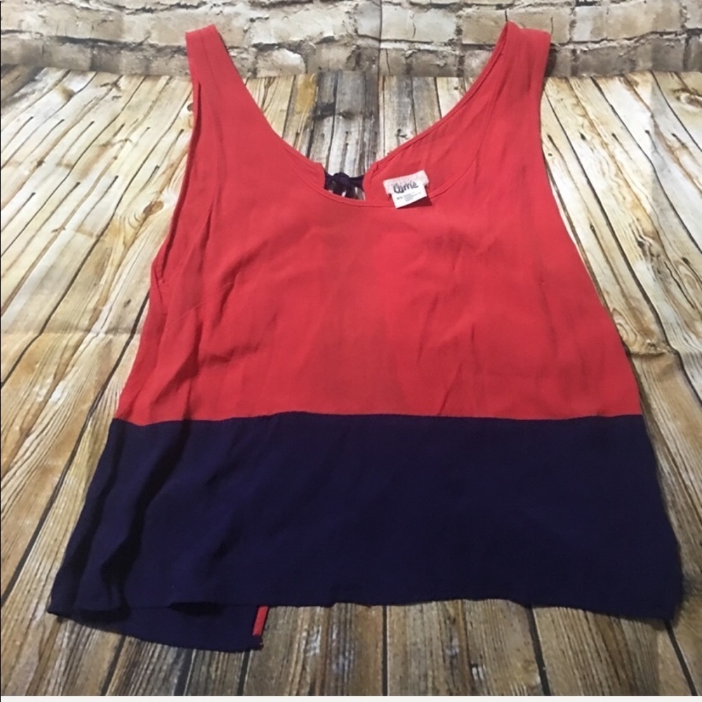 Cooperative Blue Orange‎ Tie Back Tank Top